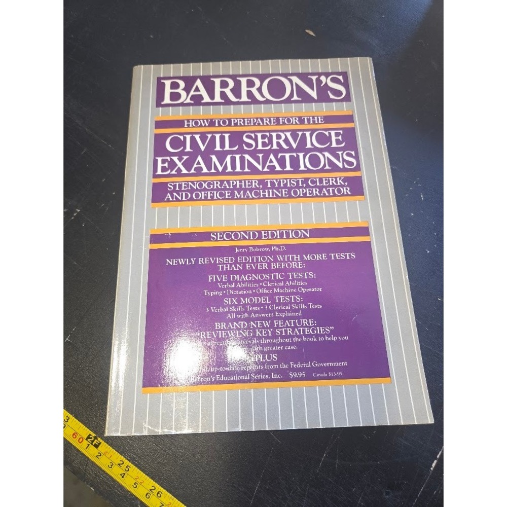 Barron's Civil Service Examinations 2nd Edition Test Prep Manual Jerry Bobrow
